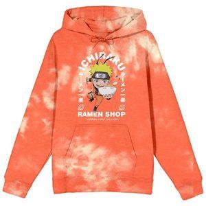 Naruto Shippuden Ichiraku Ramen Shop on Orange Wash Unisex Pull over Hoodie XL